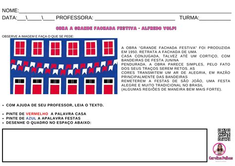 Atividades As Obras Do Artista Alfredo Volpi Para Imprimir