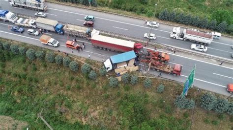 TEM de feci kaza Ankara yönü kapandı