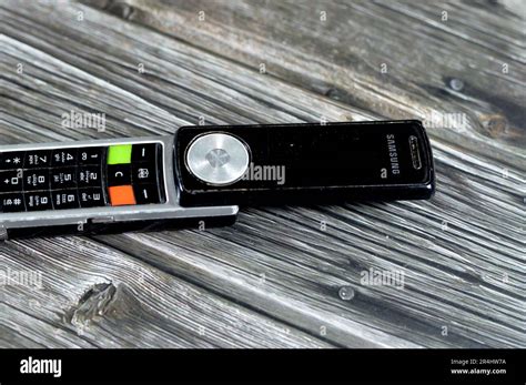 Cairo Egypt May 26 2023 Old Rotating Sliding Samsung Mobile Cell