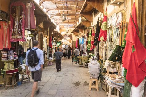 Morocco, Fez, Market in historic Medina stock photo