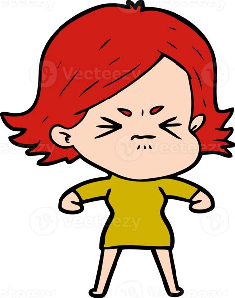 Cartoon Angry Girl 45253661 Png