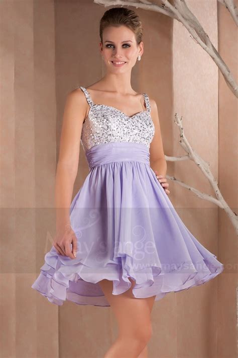 Robe Violette Des Prés Courte Pour Cocktail Ref C285 Robes Dété