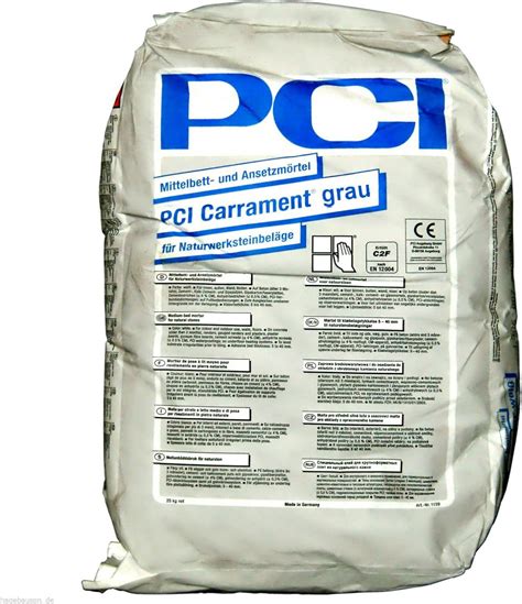 Pci Carrament Naturstein M Rtel Grau Kg Natursteinkleber Ansetzm Rtel