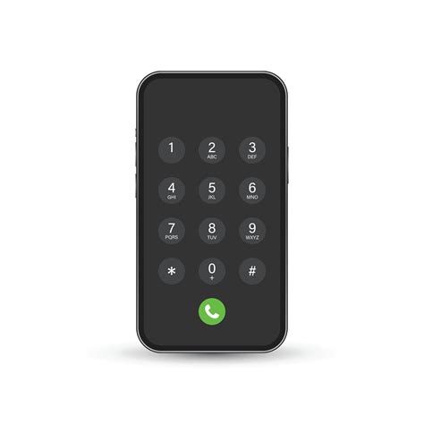 Smartphone Dial Button Icon In Flat Style Phone Number Pad