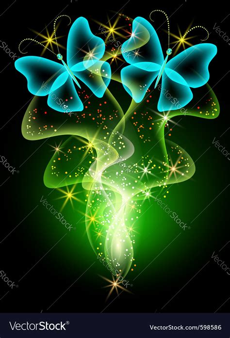 Neon Butterfly Royalty Free Vector Image Vectorstock