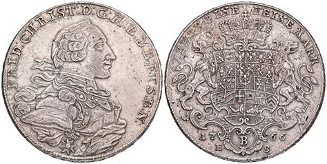 Friedrich Christian 1763 1769 Konv Taler 1766 Bayreuth 28 12 G