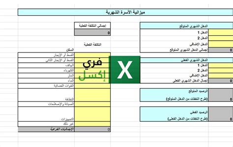 ميزانية الأسرة الشهرية وكيفية تنظيمها وتسييرها بأفضل طريقة 2023 فري إكسل