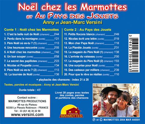 No L Chez Les Marmottes Et Au Pays Des Jouets Cd A Et Jm Versini