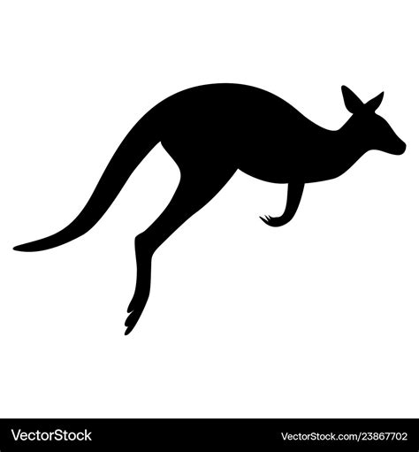 Kangaroo symbol australia Royalty Free Vector Image