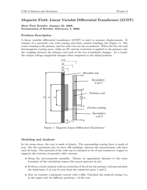 Linear Variable Differential Transformer Lvdt Pdf Pdf Off