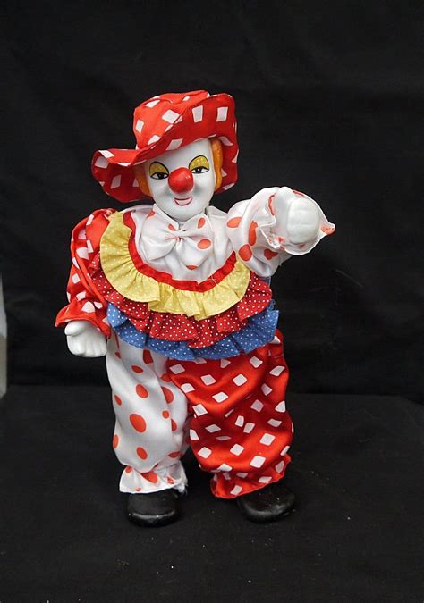 Vintage Porcelain Doll Clown Antique White Porcelain Clown Etsy Uk