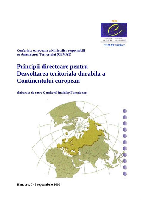 Pdf Principii Directoare Pentru Dezvoltarea Teritoriala Mdrap Gov