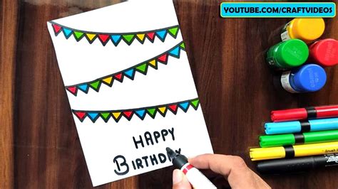 Birthday Card Drawing Easy Youtube