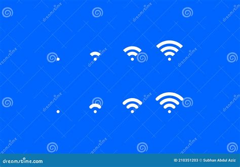 Vector Of Wifi Signal Level Indicator Bar Icon Template Stock Vector