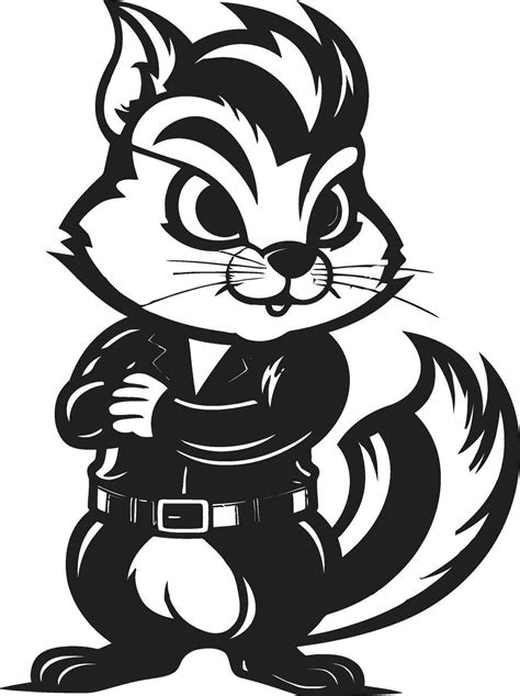 Friendly Chipmunk Logo Icon Black Vector Happy Chipmunk Logo Icon Black