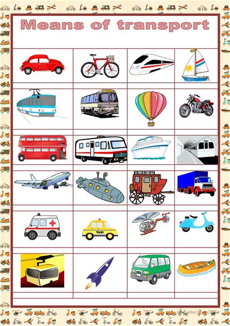 Means Of Transport Worksheet Free Esl Printable Worksheets Made By