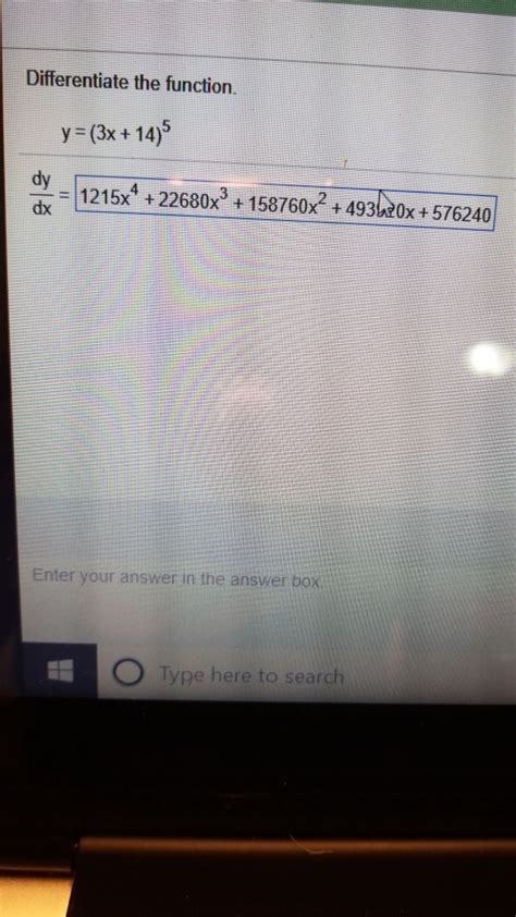 Solved Differentiate The Function Y 3x 14 1215x4