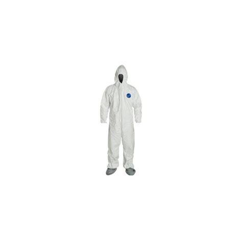 DuPont White Hooded Boot Tyvek 400 Disposable Coveralls Ennobin