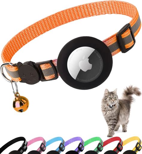 Amazon Airtag Cat Collar Breakaway Reflective Kitten Collar With