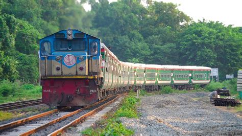 Sylhet To Dhaka Train Upaban Express Of Bangladesh Railway Passing