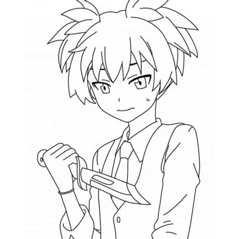 Coloring Page Nagisa Shiota Assassination Classroom Free