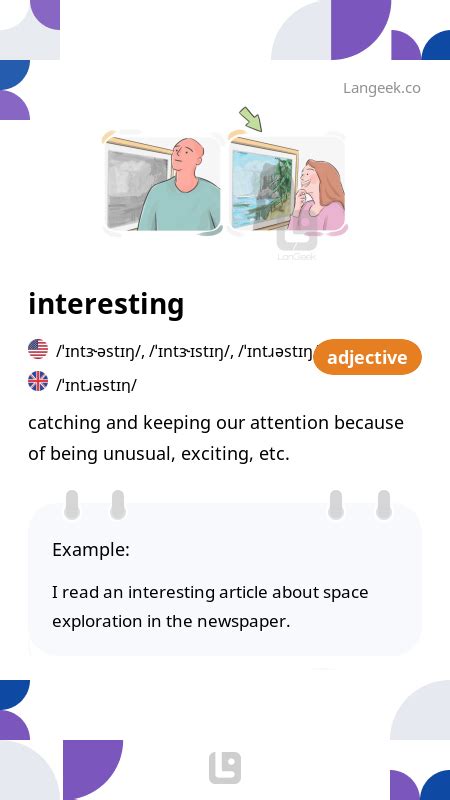 Definition And Meaning Of Interesting Picture Dictionary