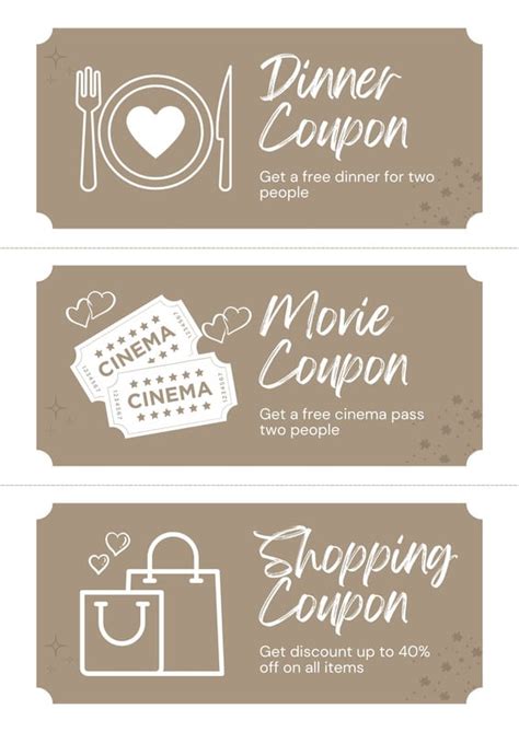 Free Printable Customizable Coupon Templates Canva