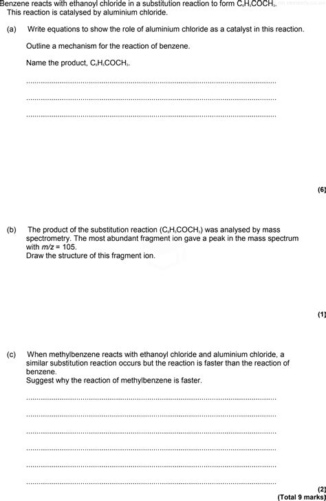 Electrophilic Substitution Questions Revisely