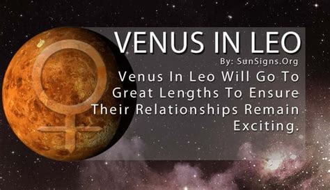 Venus In Leo | Sun Signs