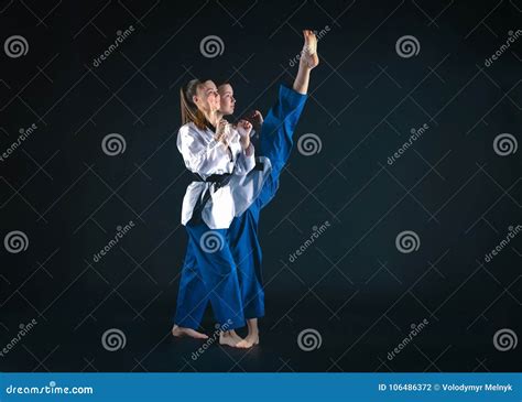 The Karate Girl With Black Belt Stock Photo Image Of Martial Jujitsu