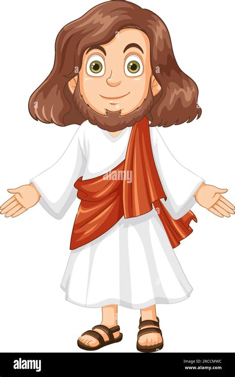 Jesus Christ Cartoon Character Illustration Stock Vector Image Art