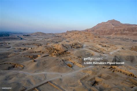 Sunrise Scene Of Aerial View From Balloon Of Queen Hatshepsuts Palace