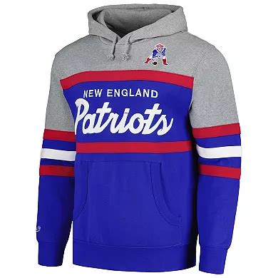 Men's Mitchell & Ness Royal/Heather Gray New England Patriots Head ...