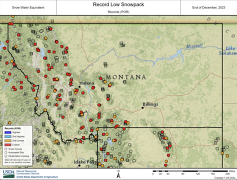 Snowpack At Record Low Levels To Start 2024 Across Much Of Montana