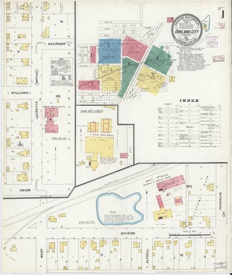 Sanborn Fire Insurance Map From Oakland City Gibson County Indiana