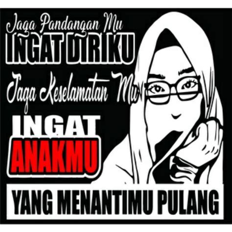 Jual Stiker Mobil Truk Kata Cewe Hijab Sticker Cutting Kaca Sampin N