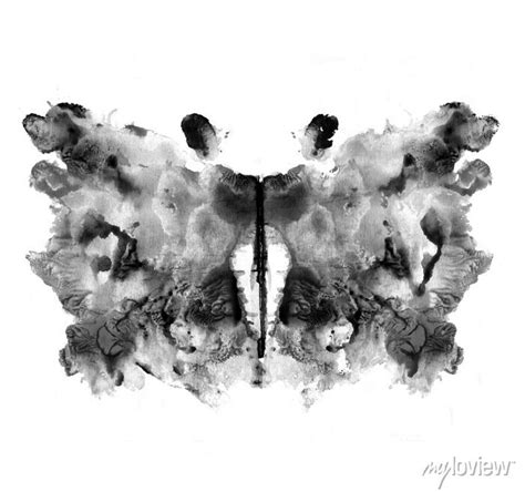 Rorschach Test Ink Blot Illustration Psychological Test Silhouette