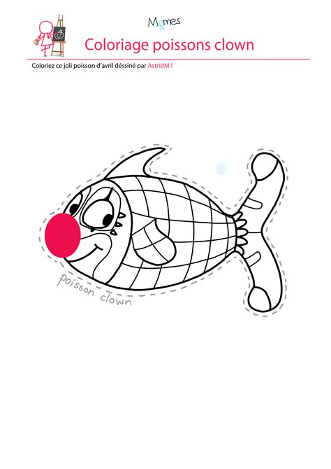 Coloriage Poisson D Avril Le Poisson Clown Momes Net The Best