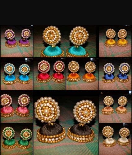 Silk Thread Earrings Shape Dome At Rs Pair In Thane Id