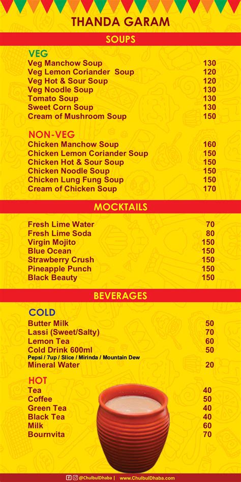 Chulbul Dhaba Menu