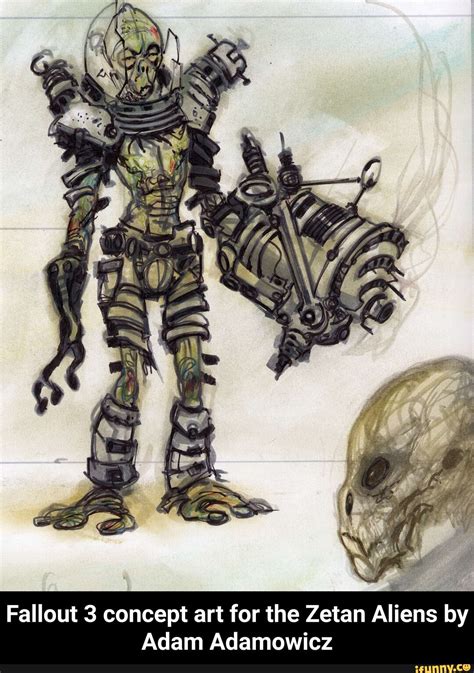 Ss Fallout 3 Concept Art For The Zetan Aliens By Adam Adamowicz