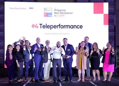 Teleperformance Makes Top Five In Philippines Best Workplaces In It