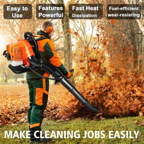 Cc Commercial Backpack Petrol Leaf Blower Strokes Gasoline Air Leaf