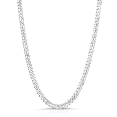 4mm Miami Cuban Link Chain Sterling Silver – LZJ