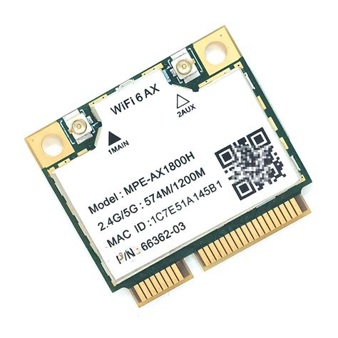 Mpe ax1800h WiFi6 MT7921 ชป MINI PCI E 2 4G 5G 574Mbps 1200Mbps