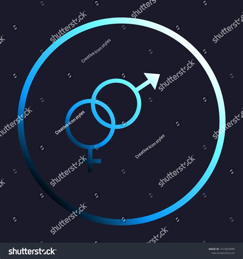 Sex Symbol Sign White Cyan Blue Stock Vector Royalty Free Shutterstock