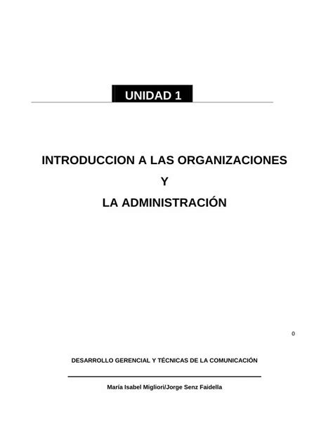 PDF UNIDAD 1 INTRODUCCION A LA ORGANIZACION Pdf DOKUMEN TIPS