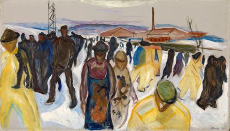 Edvard Munch Workers Returning Home Oslo S