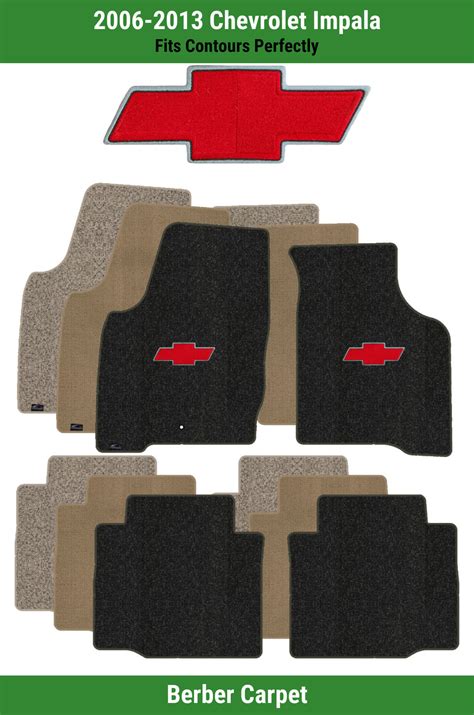 Lloyd Berber Front Rear Mats For 06 13 Chevy Impala W Red Chevy