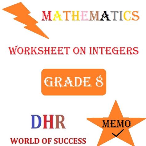 Grade 8 Mathematics Worksheet On Integers With Memorandum 2022 • Teacha